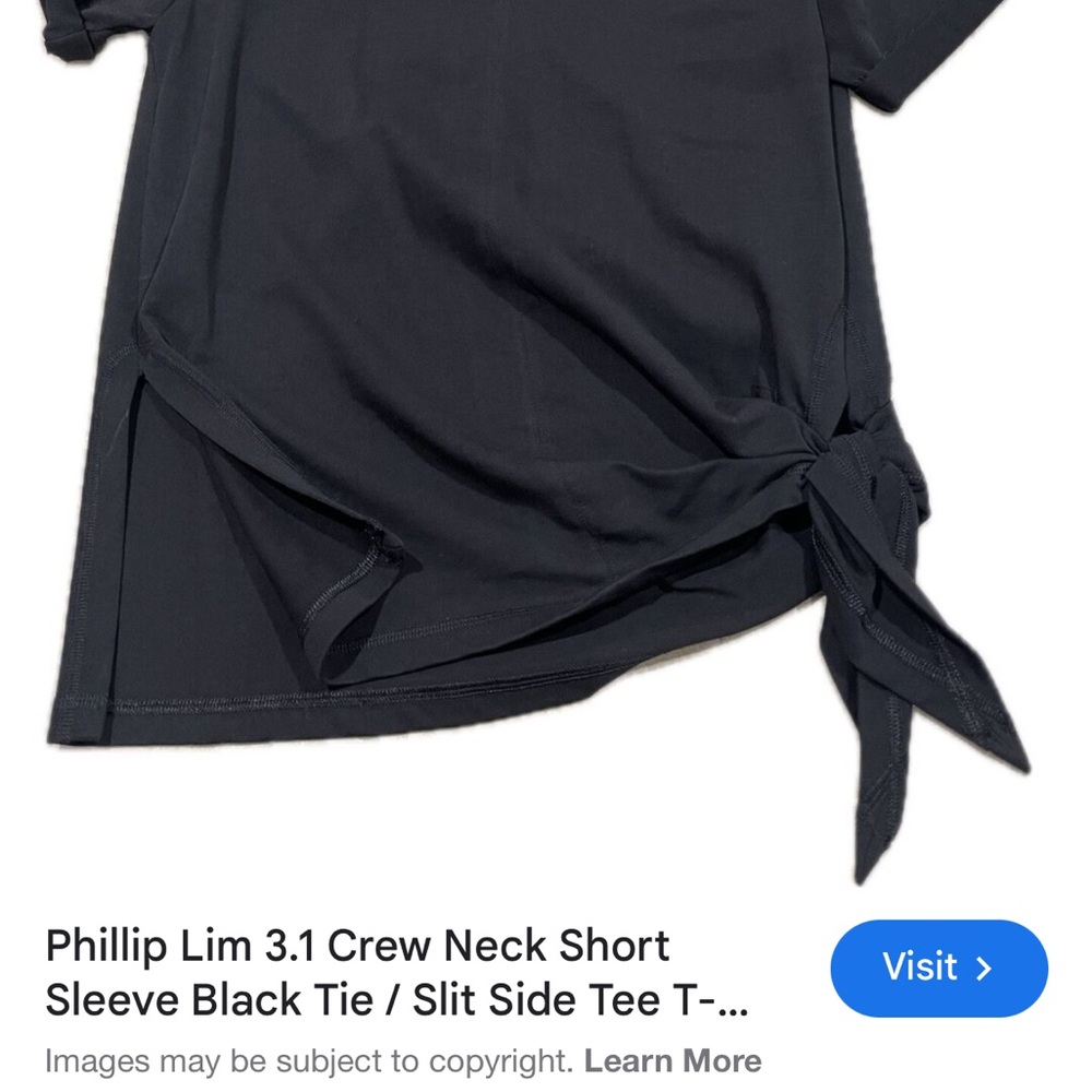 3.1 Phillip Lim Black Short Sleeve Tee